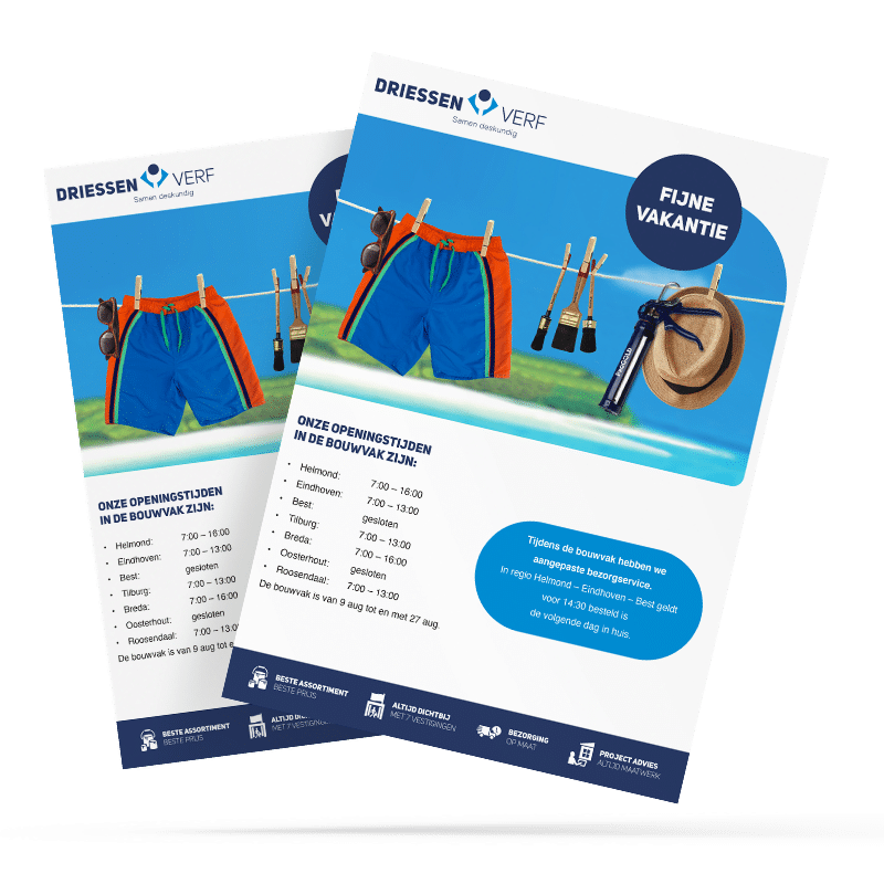 poster ontwerp voor aangepaste openingstijden